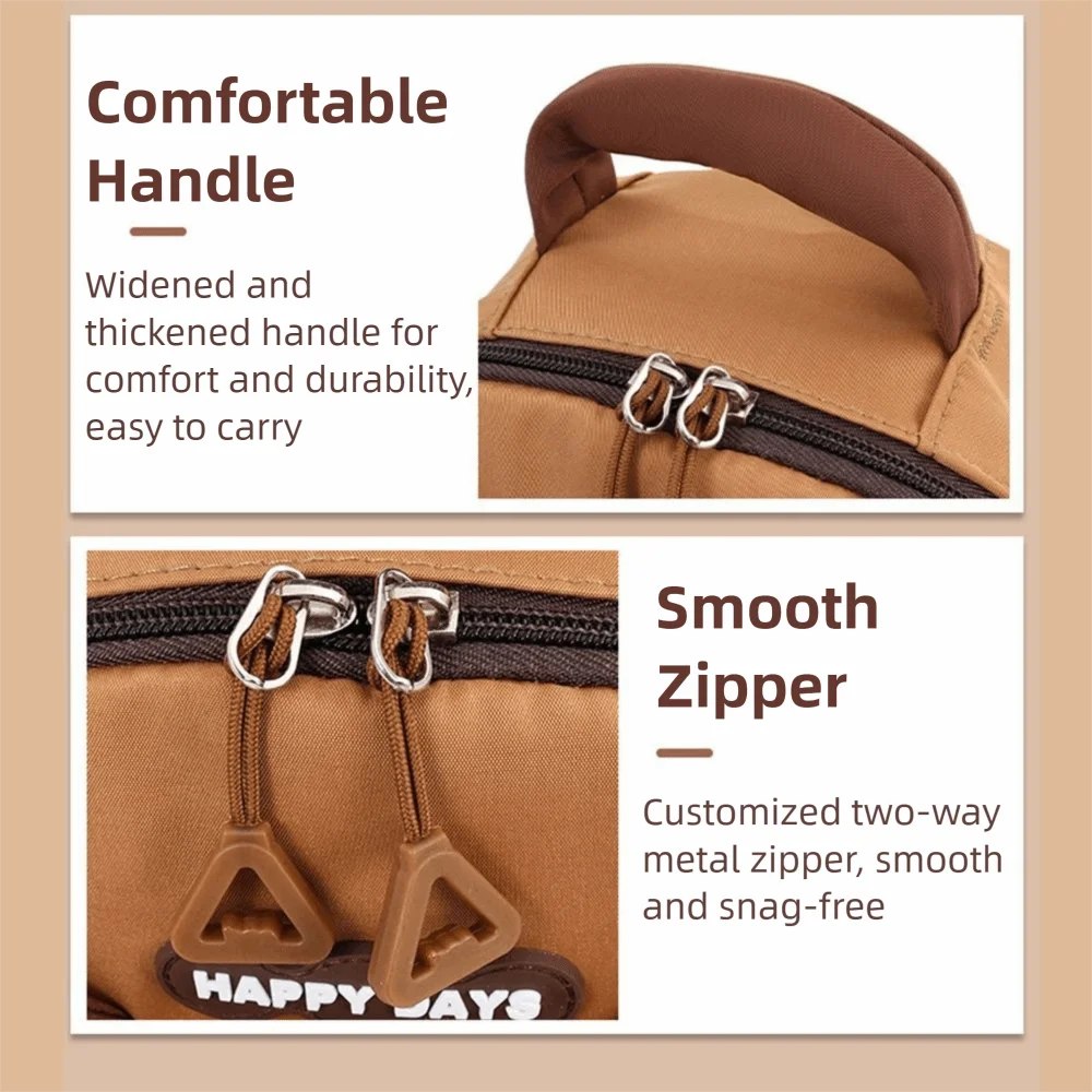 Cartoon Capybara Kindergarten Backpack Lightweight Multi-Pockets Children's Capybara Backpack Kawaii Adjustable Straps