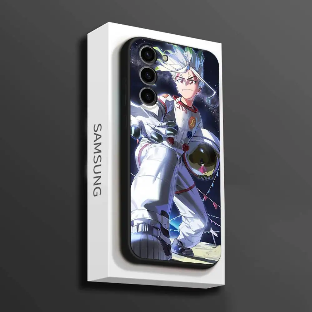 Funda de teléfono Senku l-Ishigami DR S-Stone para Samsung Galaxy A 73,72,51,53,52,71,22,5G,Note,J7,8,9 funda negra suave