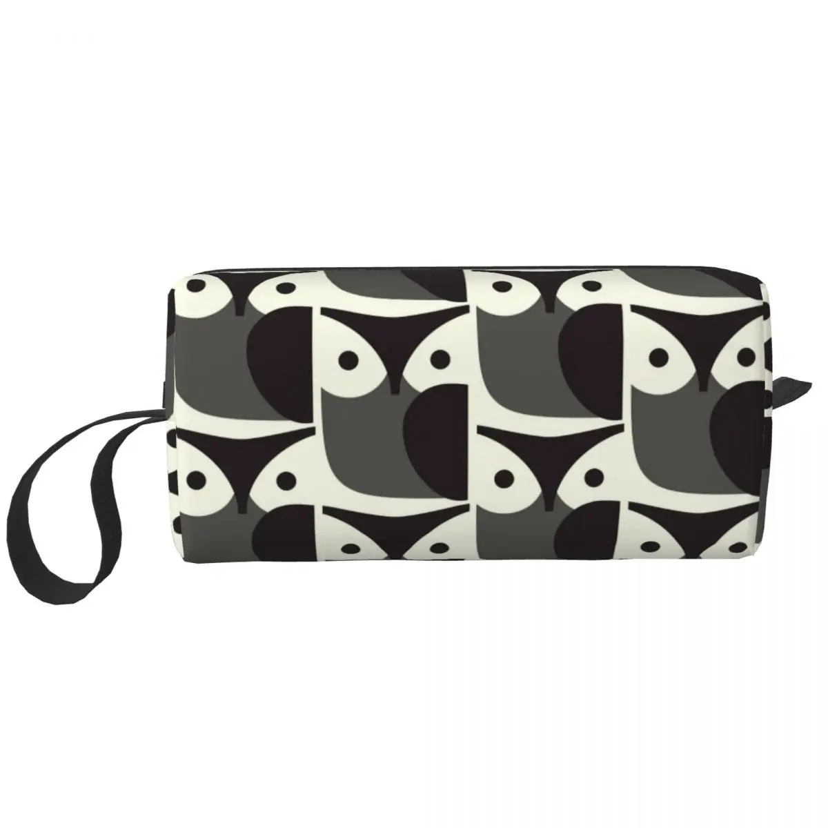 

Custom Owl Graphite Orla Kiely Patten Toiletry Bag Women Makeup Cosmetic Organizer Ladies Beauty Storage Bags Dopp Kit Case Box