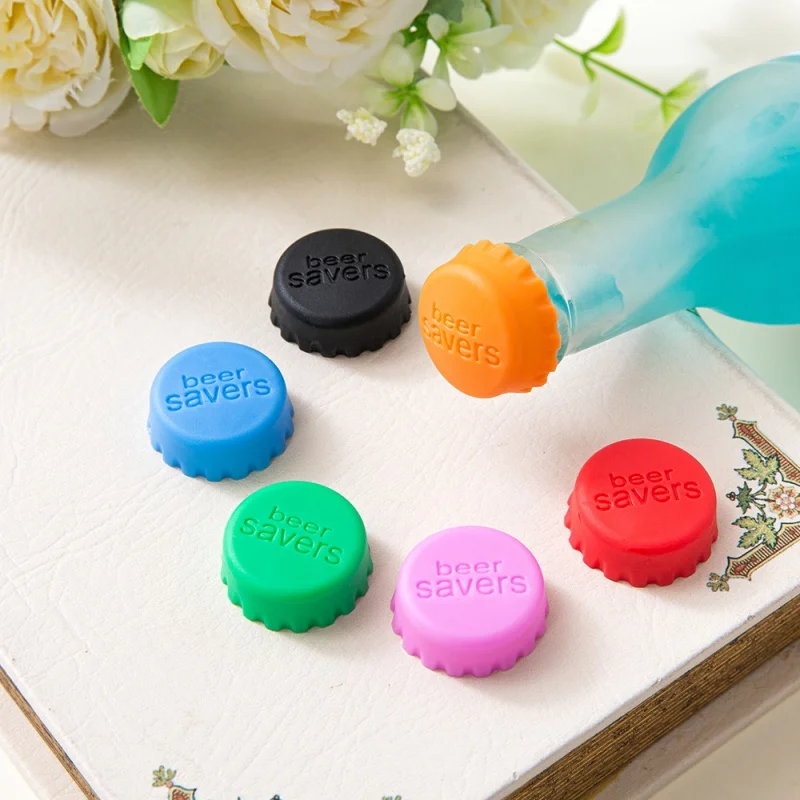 Reusable Silica Gel Bottle Cap Sealed Beer Cap Vinegar Soy Sauce Bottle Soda Cola Cap Wine Protective Stopper ﻿