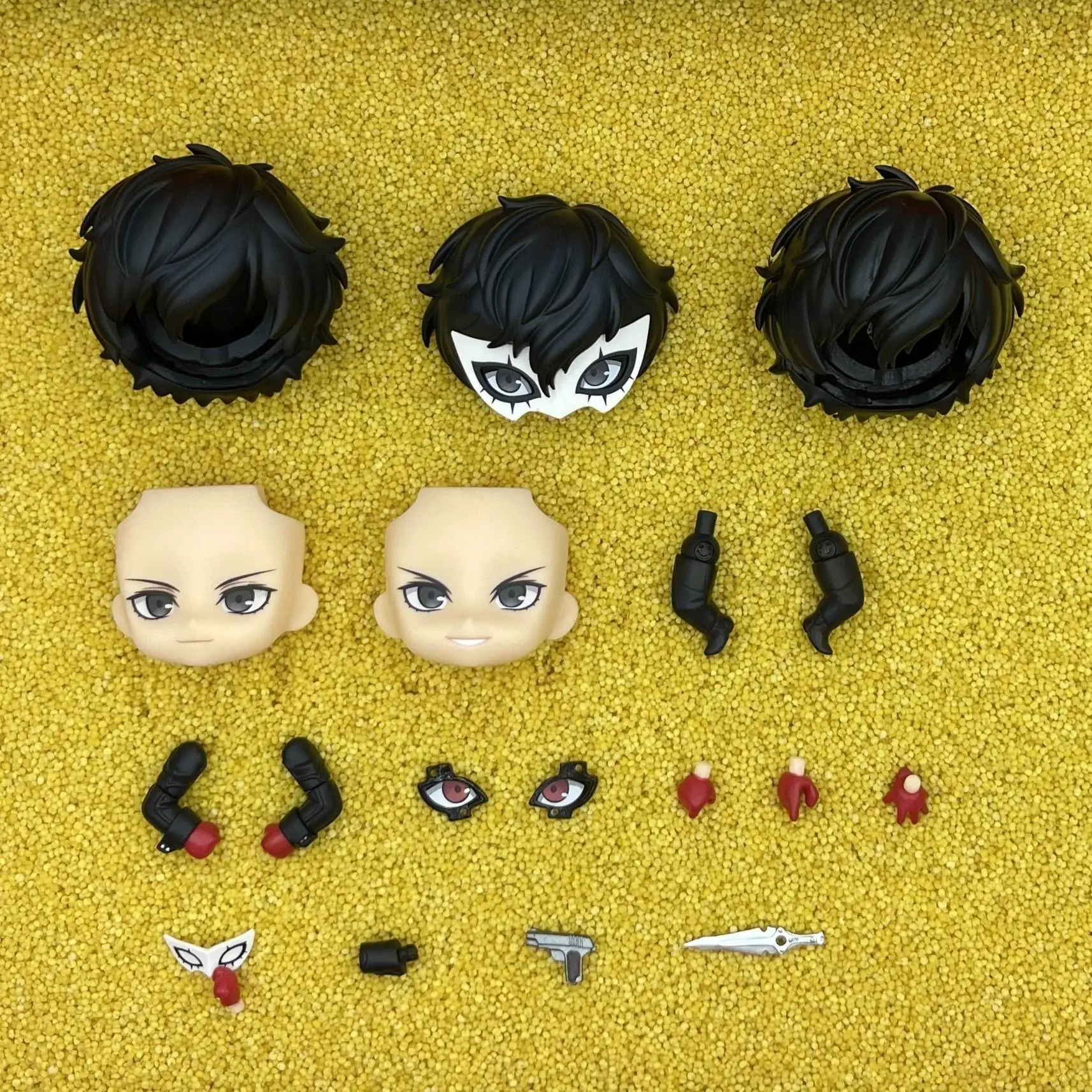 Yifangtongxing GSC كلاي مان وجه دمية شعر الوجه إكسسوارات دمي