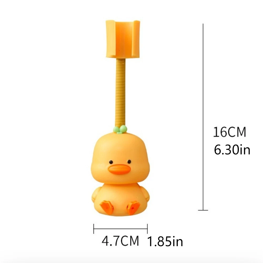 Duck Shape Shower Head Rack Cartoon Punch-free Shower Base Bracket Wall Hanging with Adhesive Back Shower Head Holder Universal