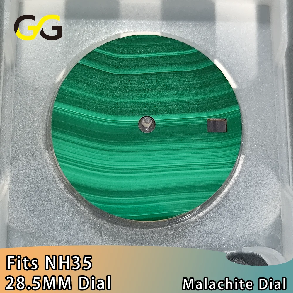 28.5mm Malachite Dial High Qualit Suitable for NH35/NH36 Movement Dial Natural Stone Watch Dial Accessories Parts