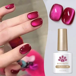 BORN PRETTY Pink Red Cat Magnetischer Gel-Nagellack, 10 ml, Jelly Amber, wunderschöne Farbe, Soak Off UV-LED, semi-permanente Gel-Nagelkunst