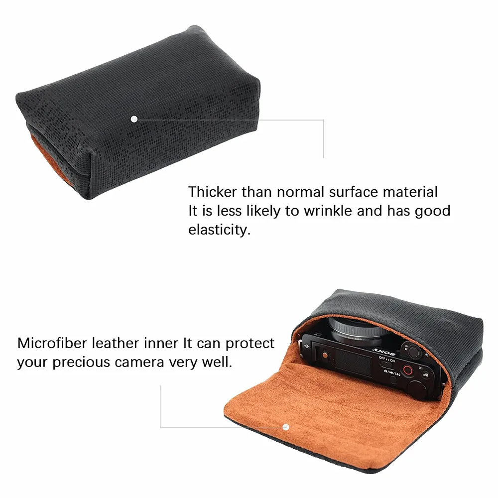 حافظة حقيبة الكاميرا لهاتف سوني ZV-1F ZV1 RX100 Canon G7X G9X III II Ricoh GR IIIx Panasonic TZ90 TZ200 Fujifilm XF10 Olympus TG6