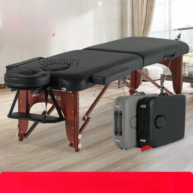 Massage Tables Sha Gua Portable Folding Acupuncture Sleep Wooden Massage Adjust Soft Cushion Furniture Letti Per Massaggi MHAMC