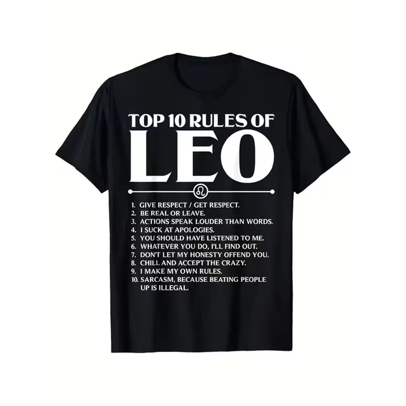 Top 10 Rules Of Leo Printed Graphic T Shirt For Men Women Casual Short Sleeve Tee2026 Trendy T Shirt Streetwear Top Soft Short Sleeve Tee For Daily Party And Going Out