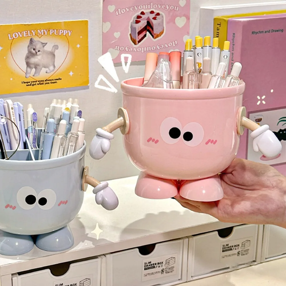 

Милый универсальный держатель для ручек, пластиковый многофункциональный настольный органайзер, ящик для хранения канцелярских принадлежностей с героями мультфильмов