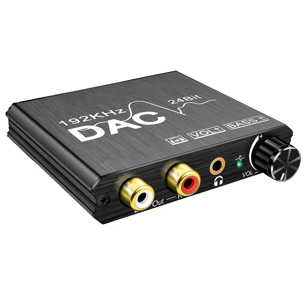 192KHz DAC AMP Digital to Analog Audio Converter SPDIF Optical Toslink Coaxial to L/R RCA 3.5 mm Jack Decoder for PS3 TV Speaker