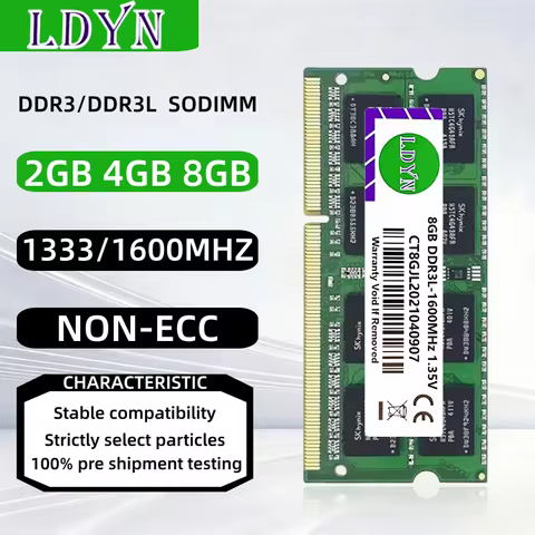 DDR3L DDR3 DDR2 2GB 4GB 8GB Laptop Memories Ram PC2 800Mhz PC3 1333 1600Mhz PC3L 10600 12800 204Pin SODIMM Notebook Memory Ram