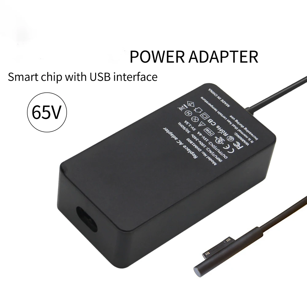 1 قطعة 15 فولت 4A 65 واط شاحن لمايكروسوفت السطح كتاب pro3 pro4 برو 5 برو 6 pro7 محول الطاقة منفذ USB 5 فولت 1A شاحن شحن سريع #2
