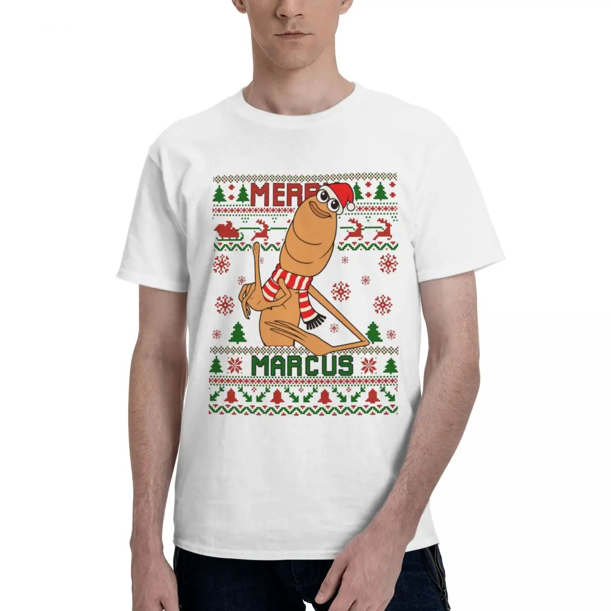 Men Where Is Jumbo James Meme Funny Marcus The Worm Xmas Christmas Awesome T Shirt Streetwear Plus Size Cotton Crewneck T-shirt