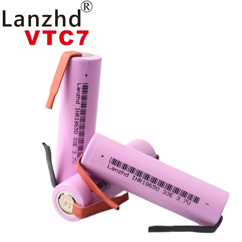 2024 NEW 18650 3.7v battery 35E welding Rechargeable batteries 18650 lithium Li ion  3300mAh VTC7 +DIY Nickel