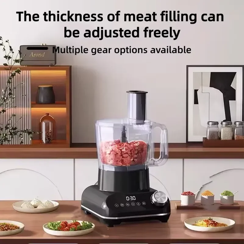 Multifunctional Food Processor All-in-One Kitchen Machine for Meat Grinding Dough Kneading Slicing Shredding Ice Crushing