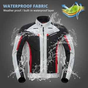 Herobiker jaqueta impermeável para motocicleta, jaqueta de corrida masculina, calças vestíveis para motocicleta, roupas de moto com proteção de eva 6 principais vendas camisola yamaha moto - №3