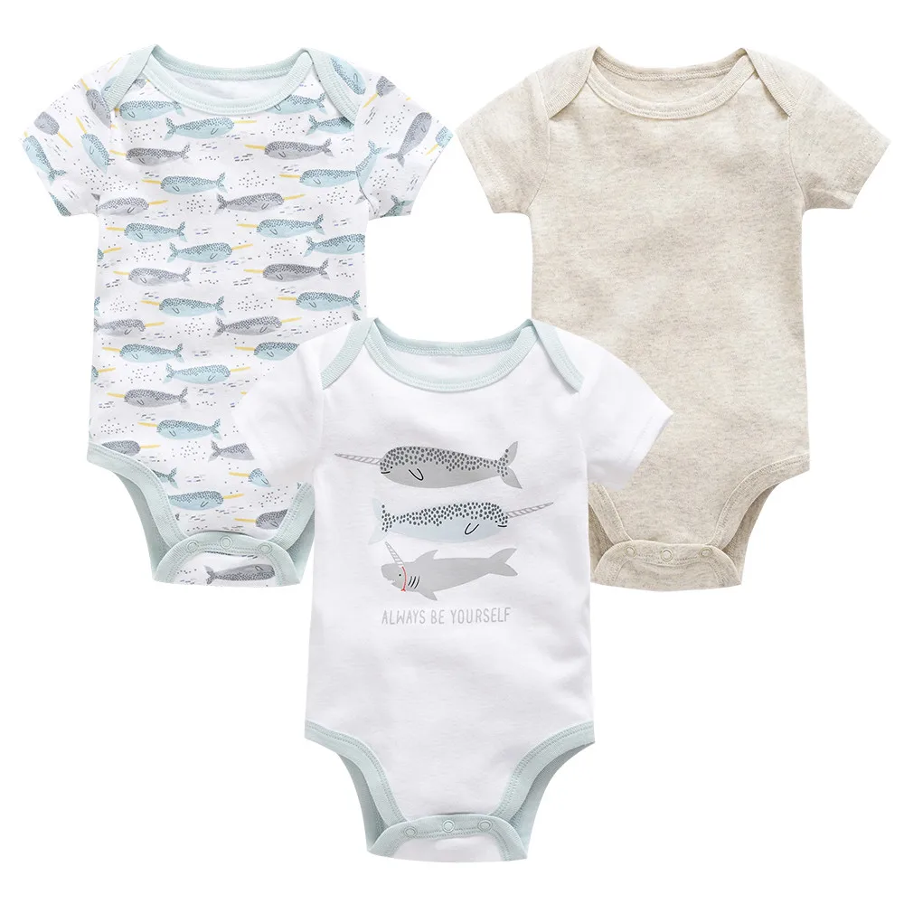 2023 Newborn Baby Boy Clothes Set 3 Pcs 100% Cotton Short Sleeve 0-12 Months Infant bebe Bodysuit Gentleman Costume