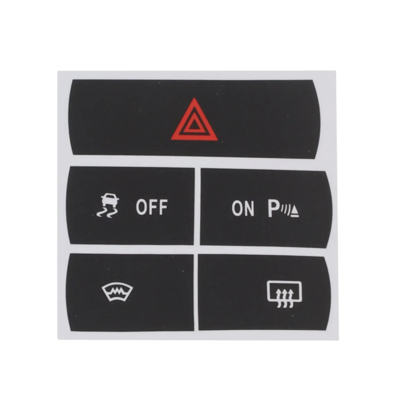 Push Button Decals Repair Stickers Automotive Repair Black Interior Reduced Light Penetration Vinyl For Ford S-Max