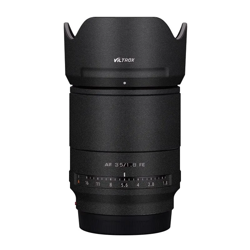 Para VILTROX AF 50 1,8 FE AF50 calcomanía de piel película de envoltura de vinilo lente cuerpo pegatina protectora abrigo AF 35mm F1.8 para Sony Mount