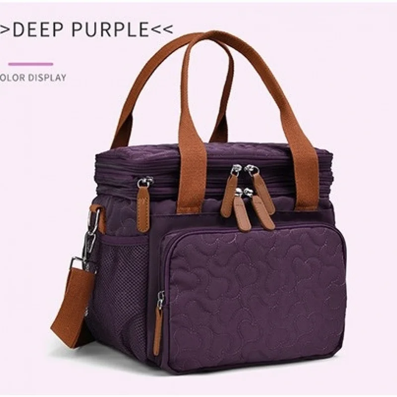 Simple Double-Layer Waterproof Insulated Bagcket, Handheld and Crossbody Multi-Purpose