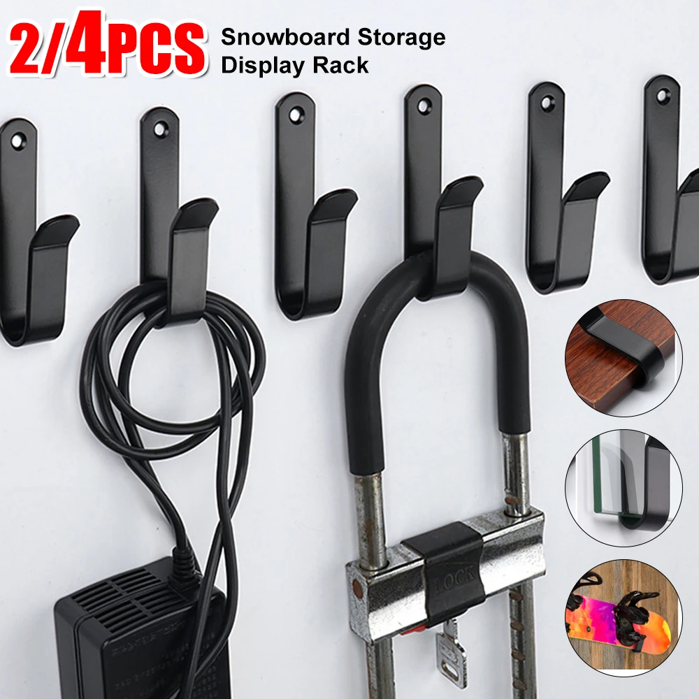 Snowboard Wall Rack Multifunctional Snowboard Storage Display Rack Thickened Steel Snowboard Wall Mount Clips