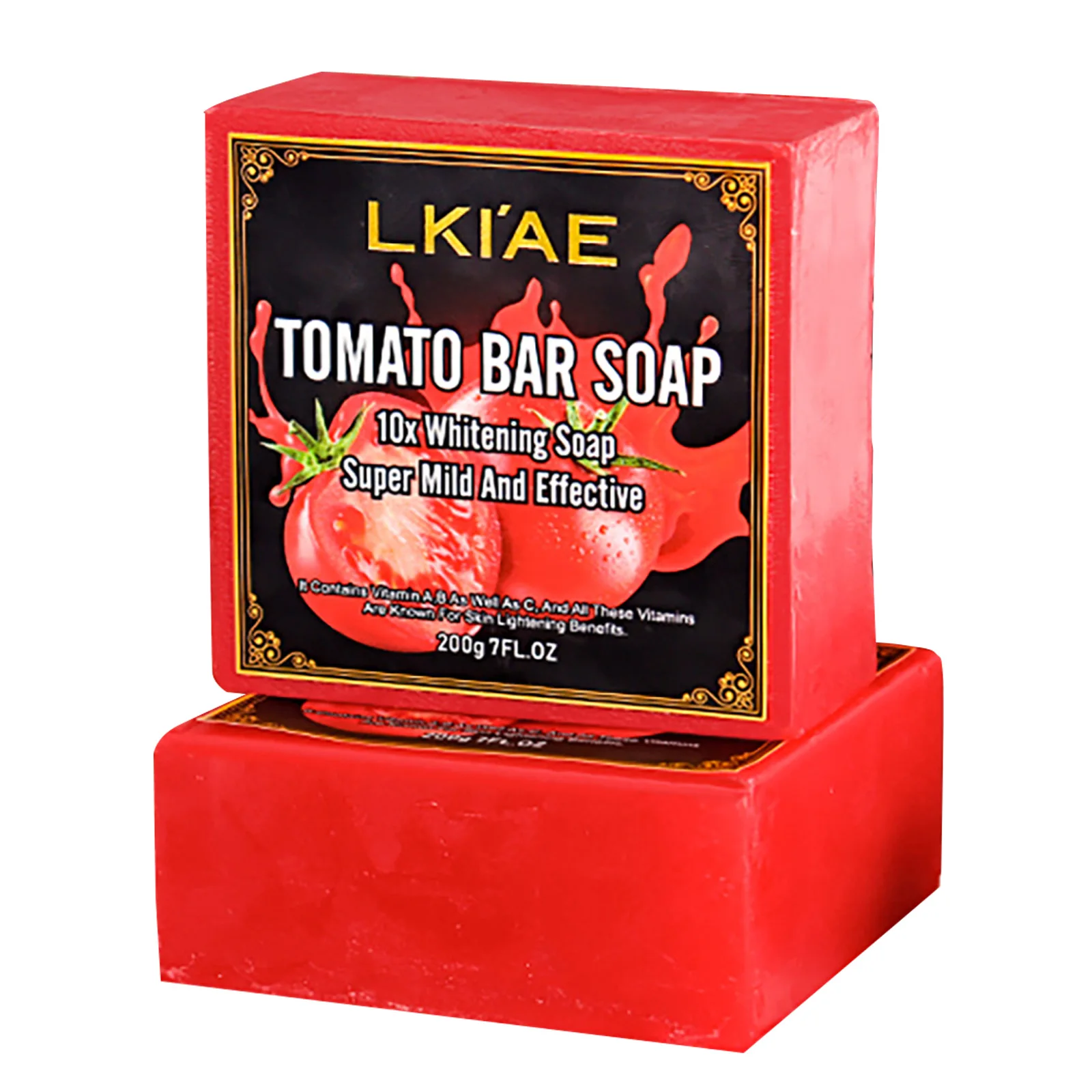 AILKE Organic Tomato Soap Bar, Lightening Skin, Deeply Clean, Exfoliate, Remove Dark Spots, Moisturizing, For Face and Body