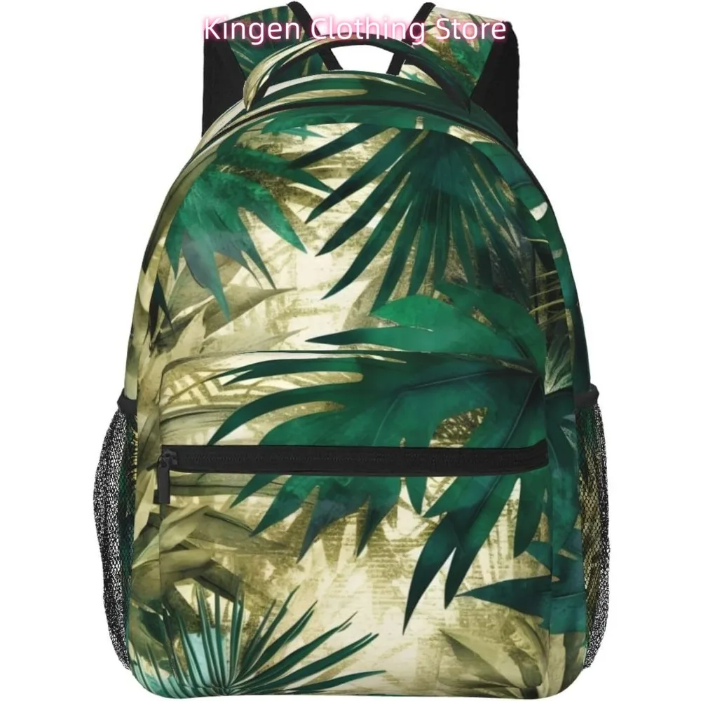 

Сумка для ноутбука «Снова в школу», легкий рюкзак для ноутбука с милым мультяшным листом и растением, легкий многоцелевой дорожный повседневный рюкзак Un