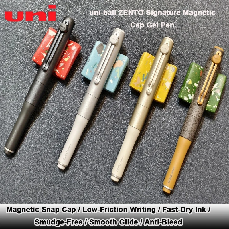JapanUni Executive Signature Gel Pen Uni-ball ZENTO Magnetic Cap Ultra-Smooth Stress-Free Writing Anti-Bleed Waterproof Supplies