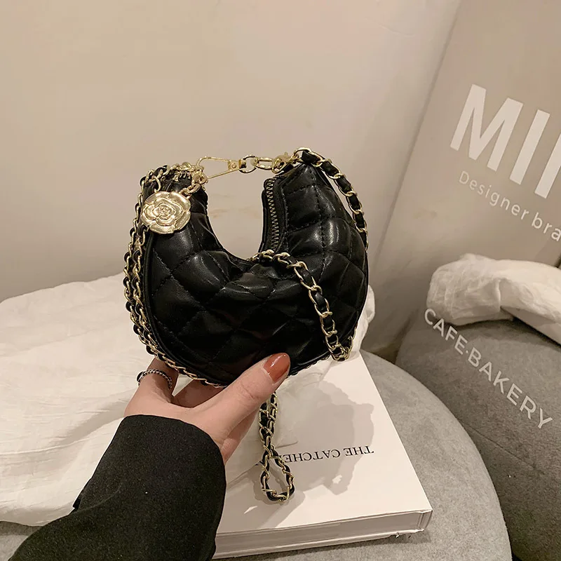 Women Crossbody Bag 2023 New Chain Solid Color Casual Simple Sweet  Mini Bag Crossbody Bags for Women Purses and Handbags