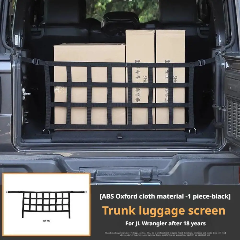 

Car Rear Trunk Cargo Luggage Mesh Block Net Storage Bag for Jeep Wrangler JL 2018 2019 2020 2021 2022 2023 2024 Up L3N0