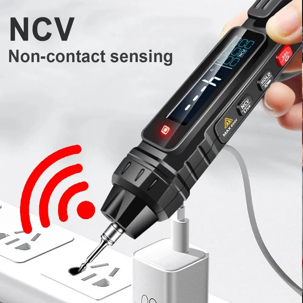 TOOLTOP ET19B/19B+ 4000 Counts Auto Digital Multimeter Voltage Test Pen 2in1 AC DC Voltage Capacitance Hz Resistance Diode Test