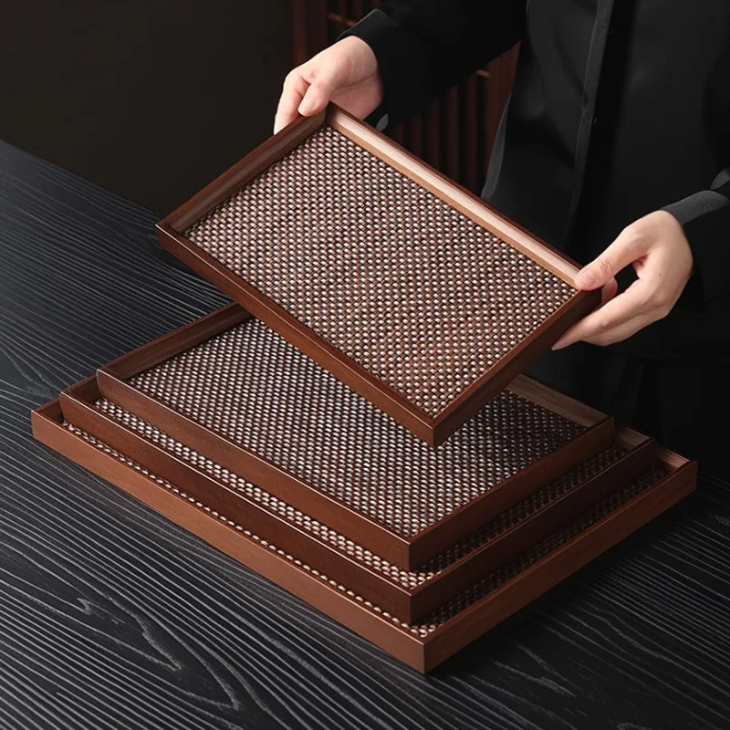 

Японский бамбук и деревянный орех, бытовая чашка для воды, прямоугольный бамбуковый поднос для хранения в отеле и ресторане