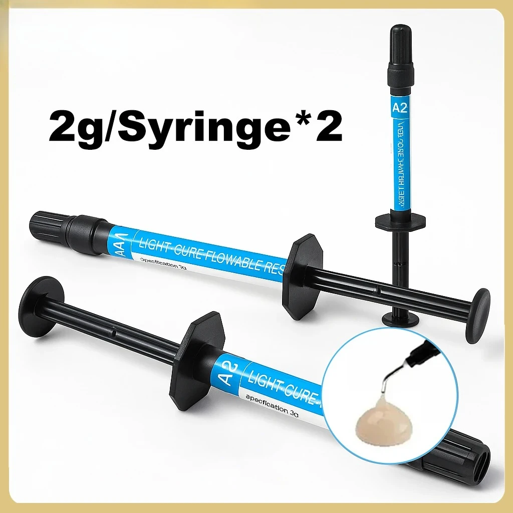 

2 г/шприц×2 Стоматологическая композитная смола — универсальный текущий светоотверждаемый материал для восстановления коронок и зубов (A2/A3)