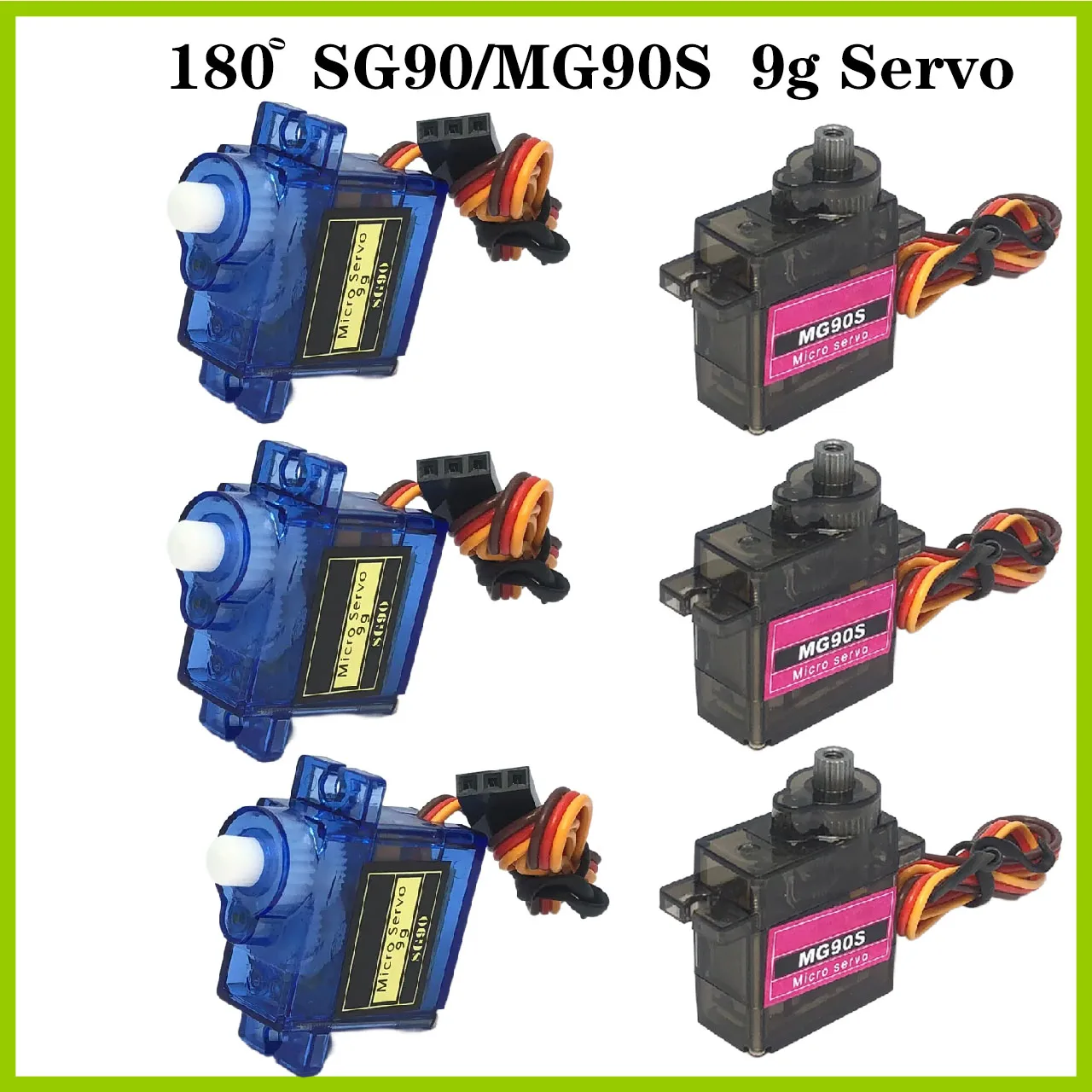 5pcs MG90S Metal Gear Digital 9g Servo SG90 For Rc Helicopter Plane Boat Car MG90 9G Trex 450 RC Robot Helicopter