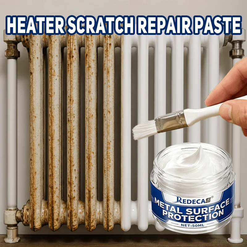 Radiator & Metal Touch-Up Paint, Repairs Oxidized Peeling Metal on Faucets, Sinks, Tub, Car, Rims - Easy DIY, Durable Coating