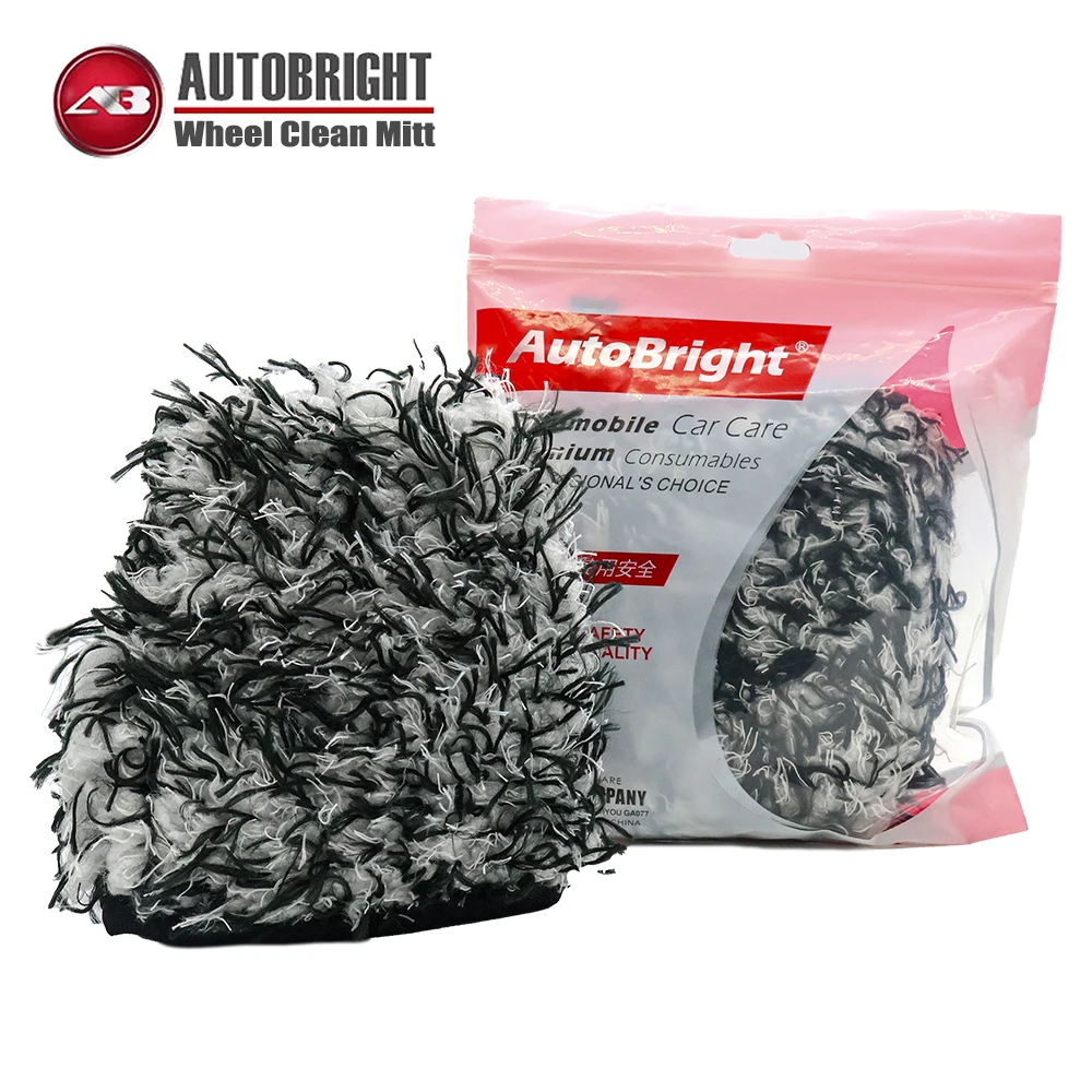 

AUTOBRIGHT Car Wheel Cleaning Gloves Microfiber Mitt Soft Detailing Dust removal and decontamination Corner back cleaning Gloves