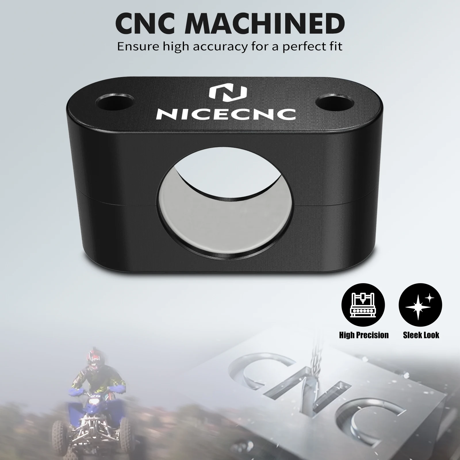NICECNC ATV Steering Stem Bushing For Yamaha YFZ450 Raptor 700 250 80 Grizzly 125 350 550 600 650 Big Bear Banshee Blaster