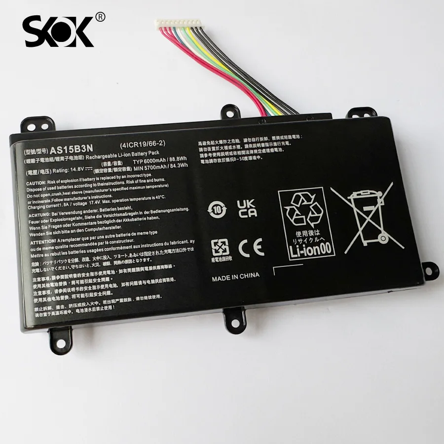 AS15B3N Replacement Laptop Battery Compatible with Acer Predator G9-591 G9-592 G9-791 G9-792 GX-791 Series Notebook