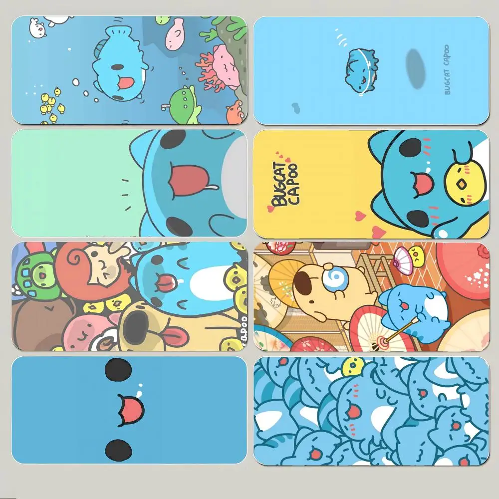 Cute Lovely Animal B-Bugcat Capoo Mouse Pad Large Gaming Mousepad with Thick Stitched Edge Non-Slip Desk Mat