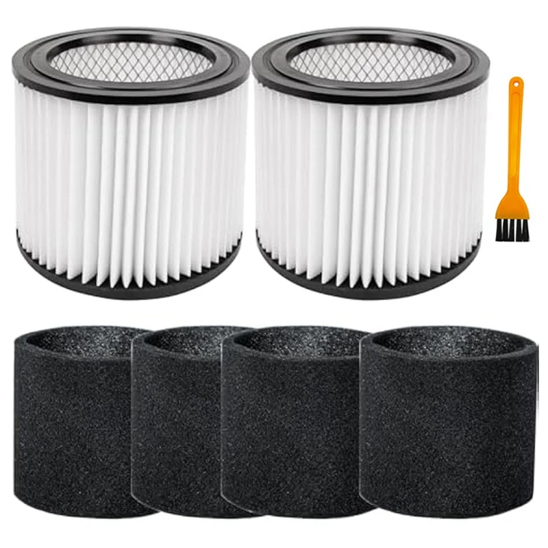 90398 HEPA Replacement Filter And 90585 Foam Filter For Shop-Vac 90398, 903-98, 9039800,903-98-00 Wet/Dry Vacuum Cleaner