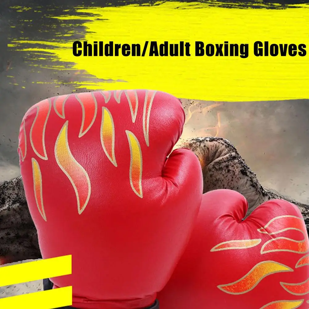 Guantoni da boxe per bambini bambini punzonatura Training Sparring comodi guanti da combattimento regolabili protezione per le mani nera