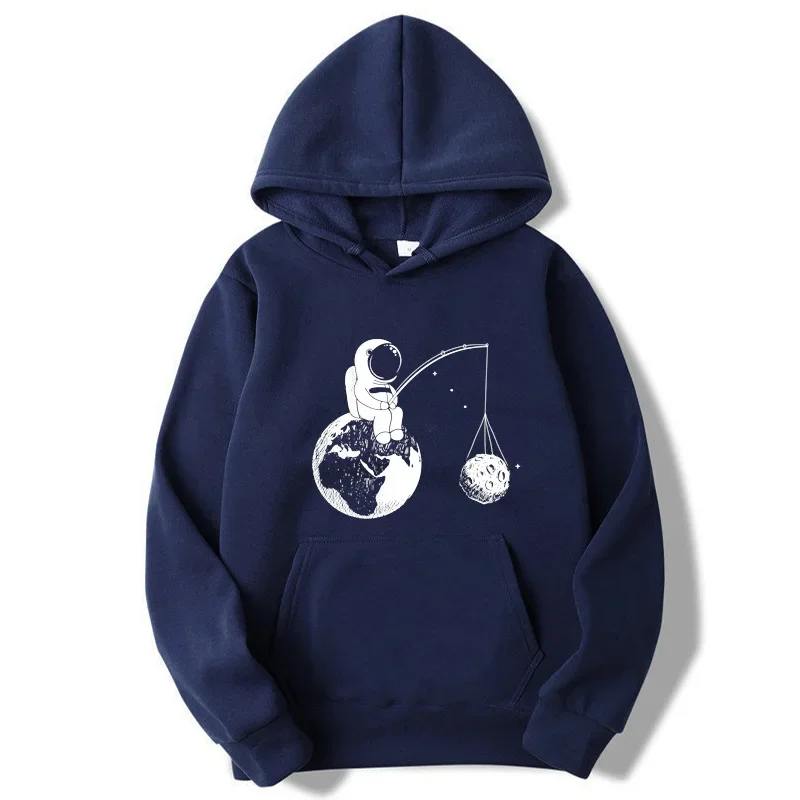 Fashion Brand Men\'s Hoodies Astronaut funny design printing Blended cotton Spring Autumn Male Casual hip hop Sweatshirts hoodie