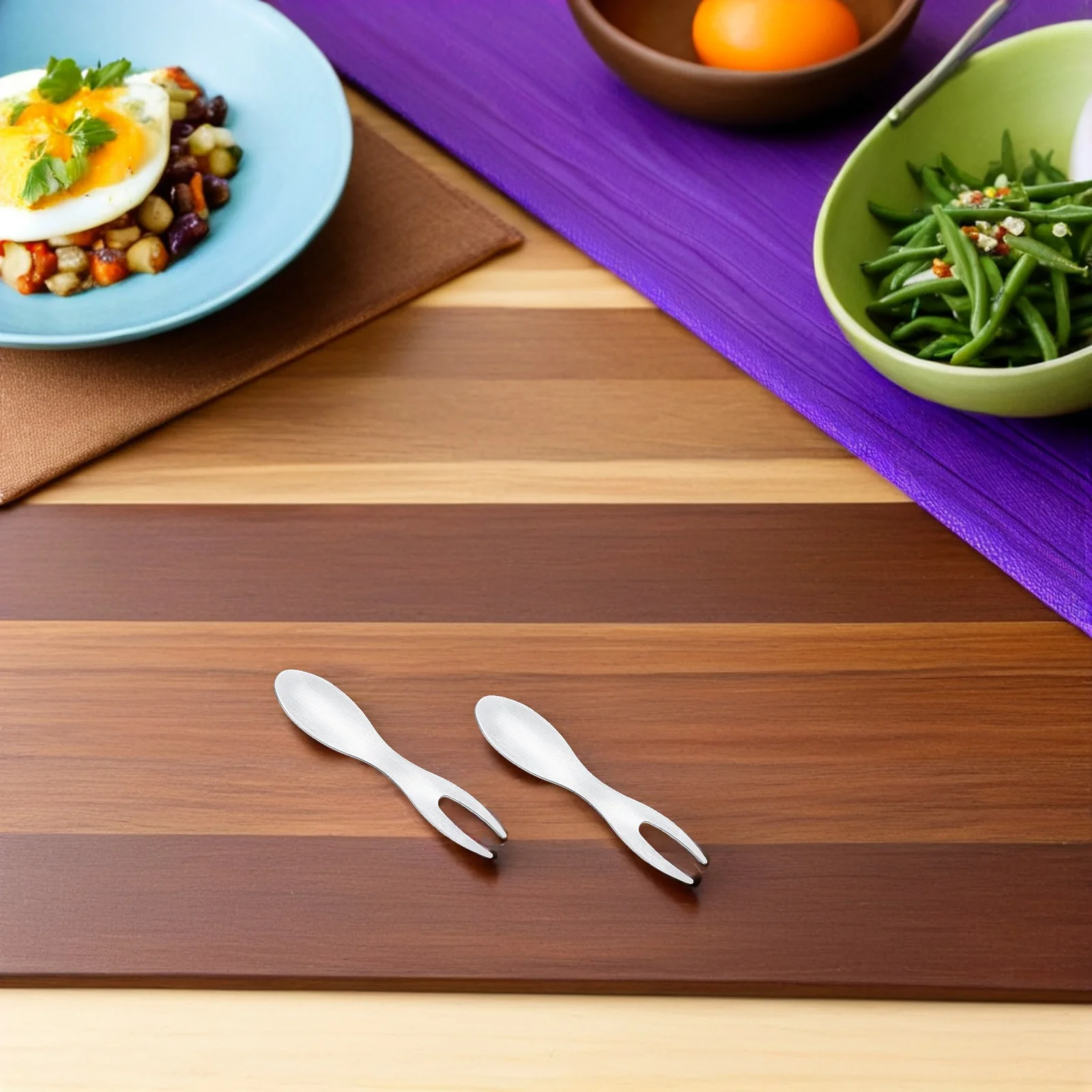 

6Pcs Stainless Steel Fruit Forks Mini Cocktail Forks for Dessert Appetizer Tasting Reusable Kitchen Accessory Party Gathering