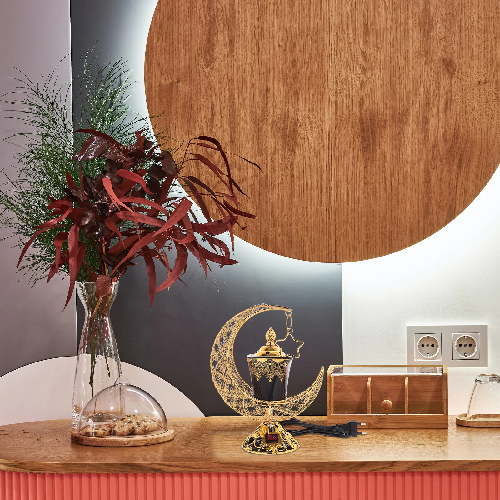 

Arabic Style Electric Incense Burner Ceramic Plug-in Desktop Censer Decorative Aroma Stove Incense Holder Safe Eu Plug