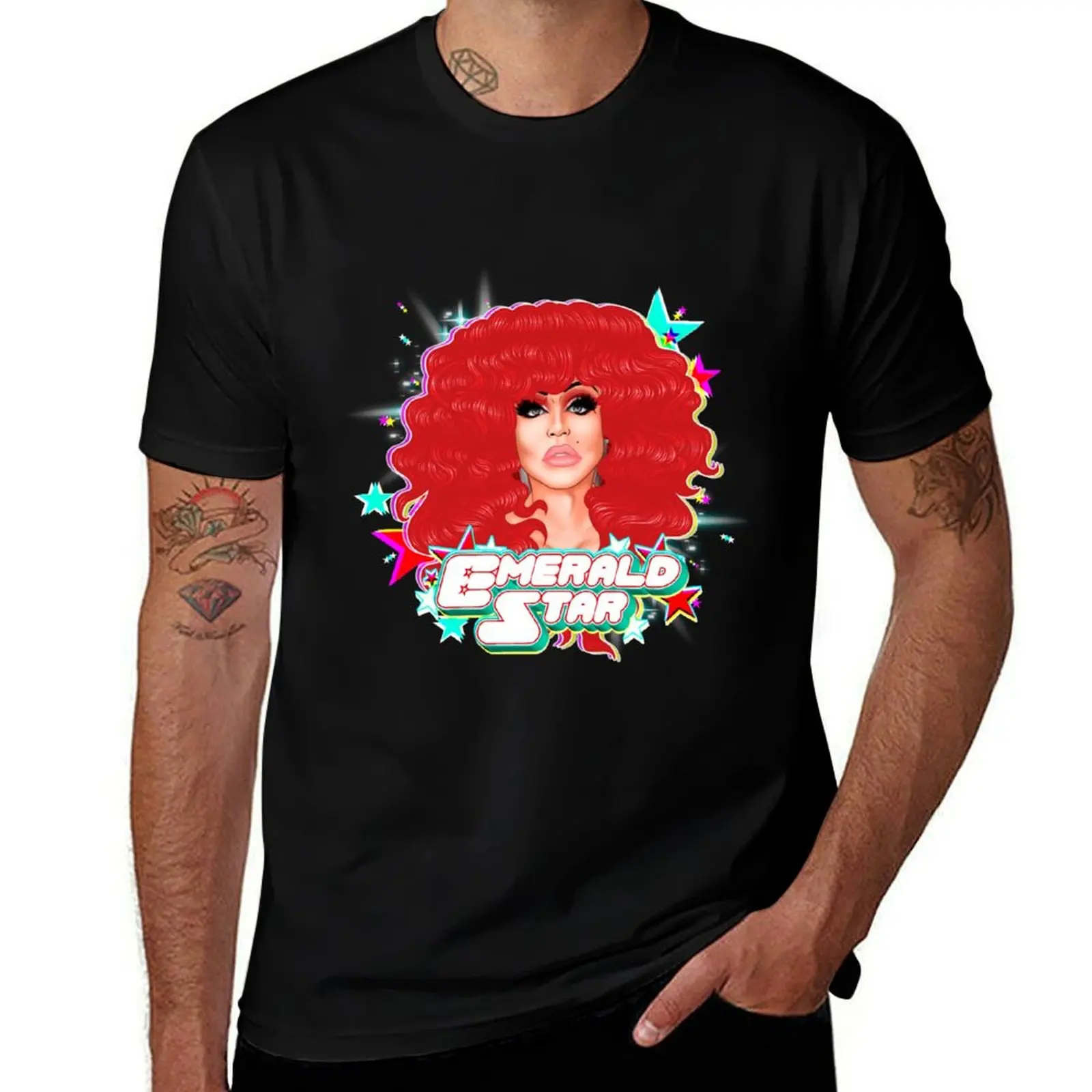 Emerald Star headshot T-Shirt Work Outdoor T-Shirt for Men
