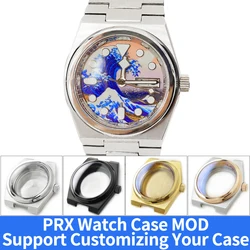 Fits PRX Watch Case Set MDO SKX007 NH35 4R36 Movement Stainless Steel 3'o Clock Sapphire Crystal Polishing/Brushed Watch Part