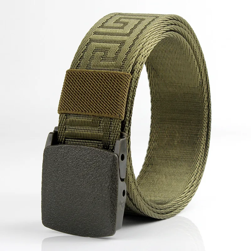 Maikun Outdoor Tactical Nylon Braided Belt Labyrinth Plastic Buckle Canvas Student Plastic Buckle Belt