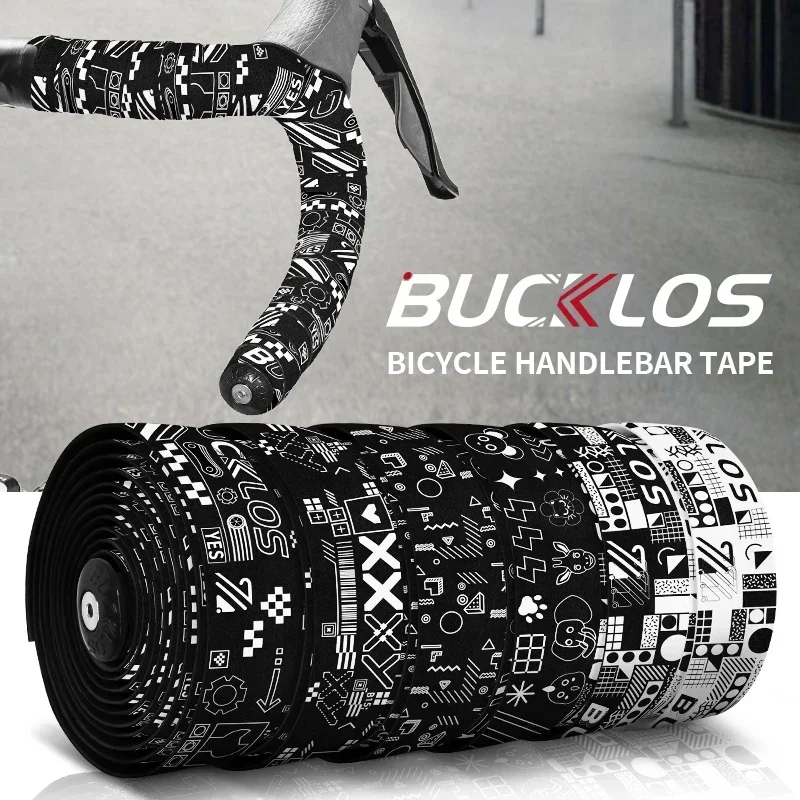 BUCKLOS Breathable Cycling Handlebar Tapes Non-slip Road Bike Bar Tape EVA/PU Soft Bike Wrap Tape Anti-Vibration Handlebar Tape