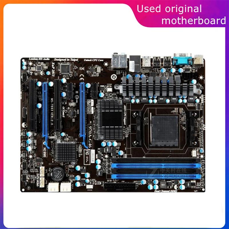 Usado AM3 + AM3b Para AMD 970 970A-G46 Computador USB3.0 SATA3 Placa Mãe AM3 DDR3 Desktop Mainboard