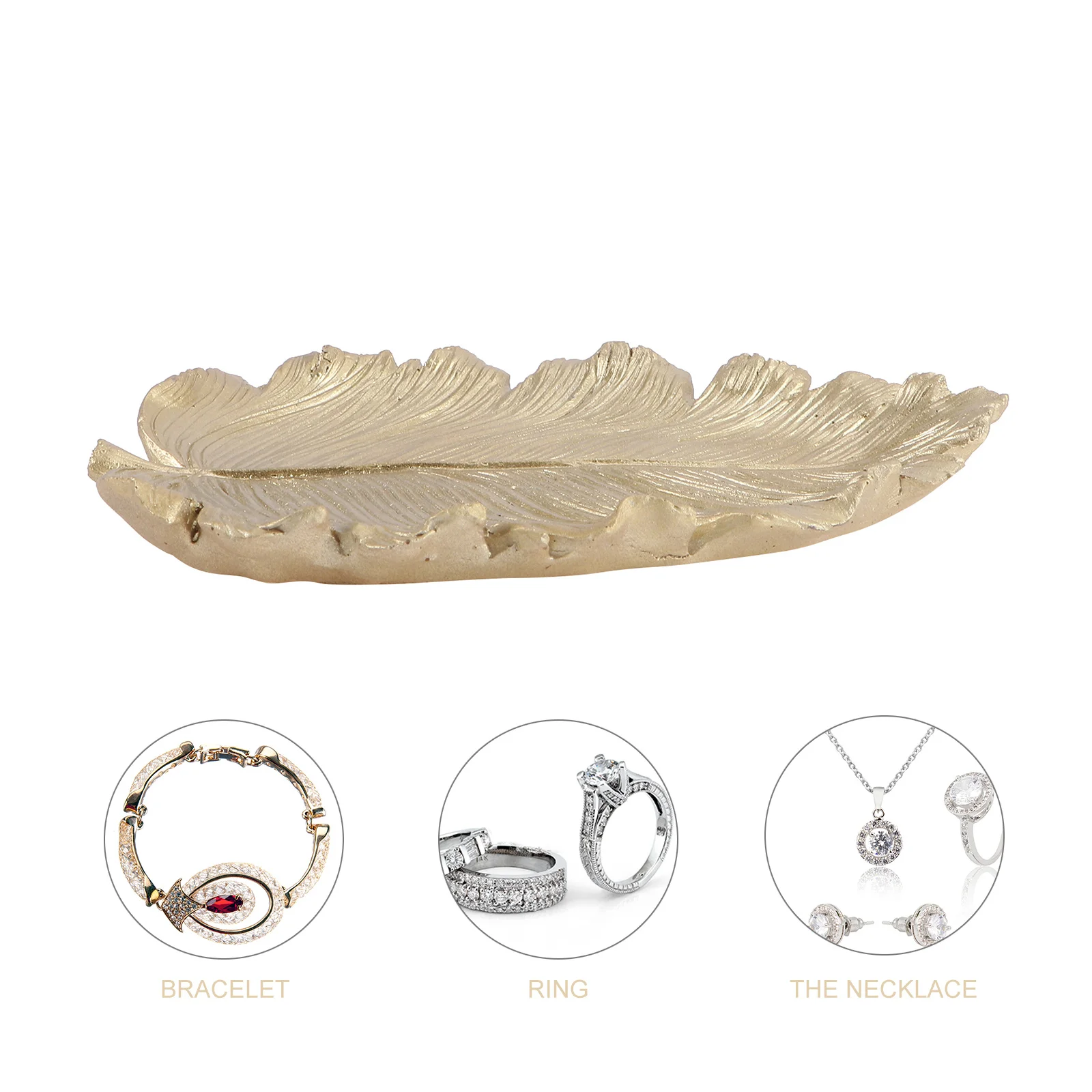 

Mini Jewelry Tray Premium Ring Display Plate Trinket Storage Dish Home Decoration Gift For Wedding Valentine Birthday Christmas