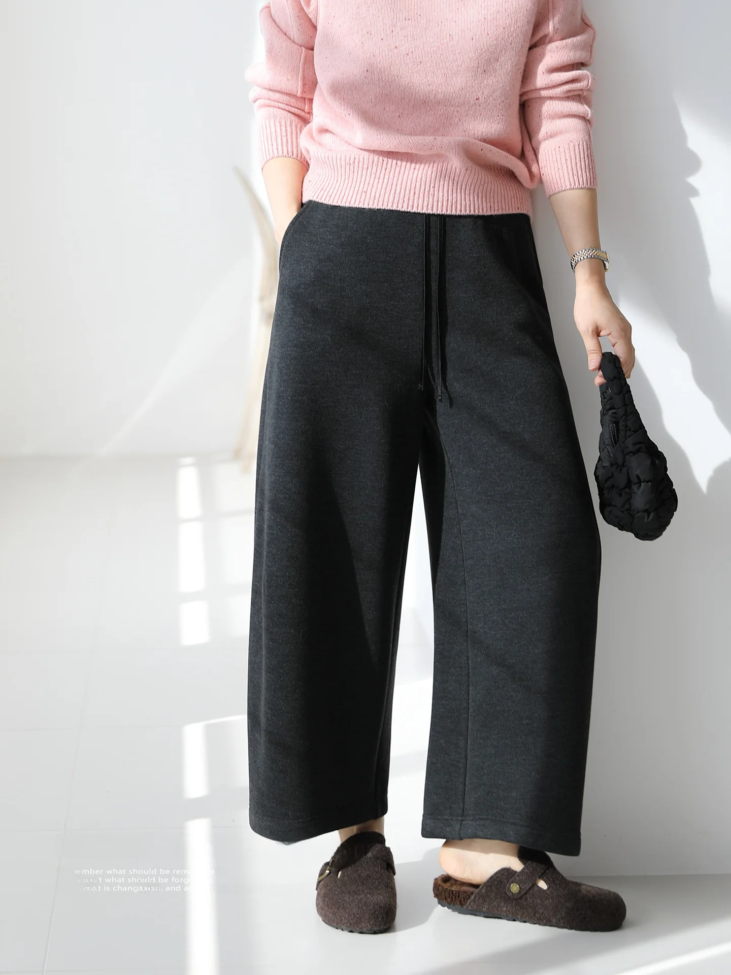 

Брюки Cleanfit с высокой талией и широкими штанинами, укороченные (9/10), свободные повседневные брюки-бананы из полиэстера, женские